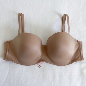 Victoria’s Secret Lightly Lined Smooth Strapless Bra | Praline | Size 32D | NWT